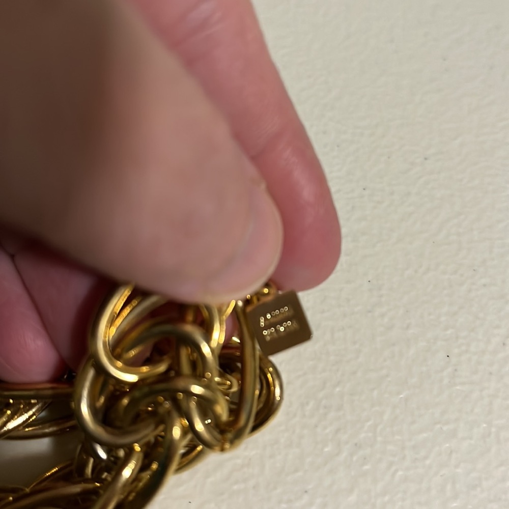 Anne Klein, Gold Tone, Bulky Chain, toggle link, vintage and classic 16" - Picture 6 of 6